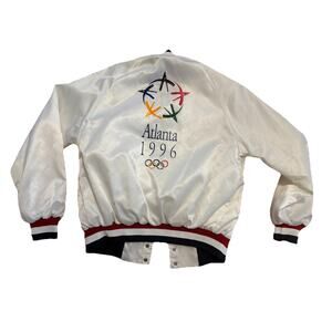 Vintage 1996 Atlanta Olympics Satin Lightweight Jacket USA Medium Rare